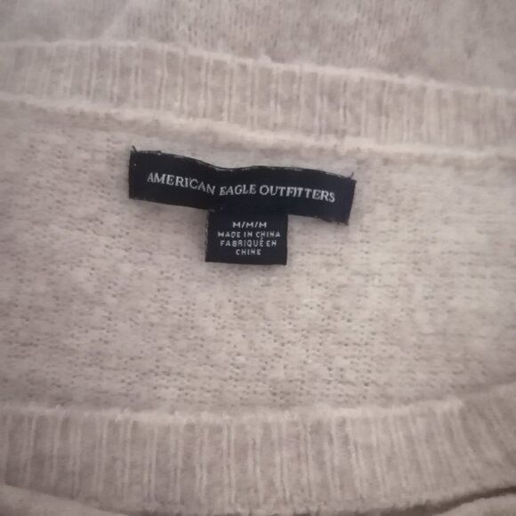 American Eagle Bell Sleeve Pullover Sweater with Criss-Cross V-Neck - Picture 7 of 9